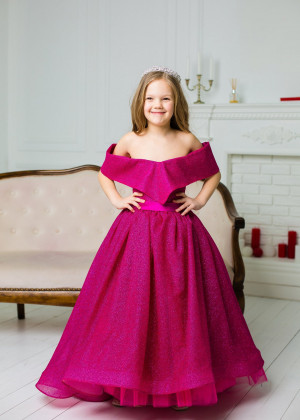 Hot Pink Glitter Flower Girl Dress Holiday Dress Hot Pink Glitter Flower Girl Dress Holiday Dress